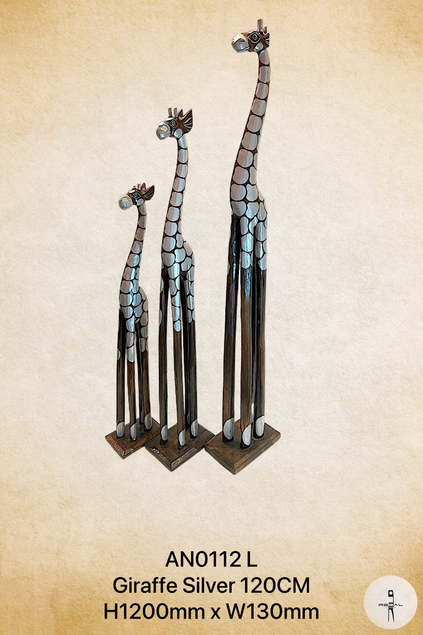 Giraffe Silver 120cm