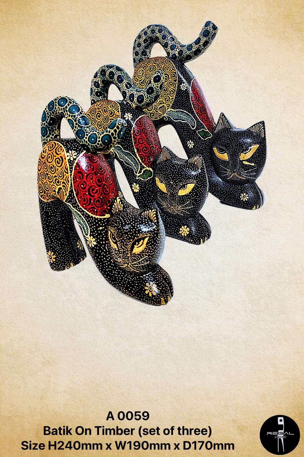 Batik On Timber (set of three)