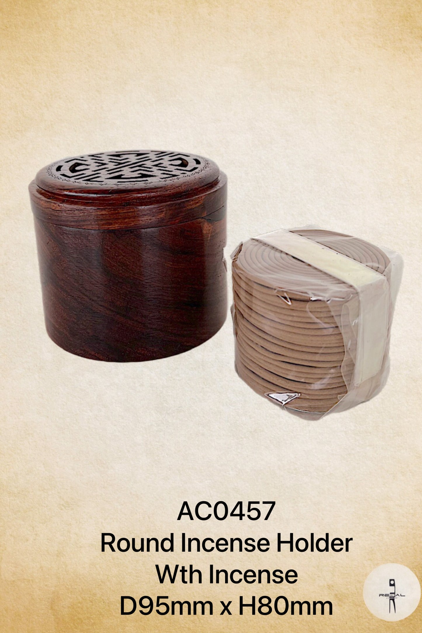 Round Incense Holder wf Incense 2