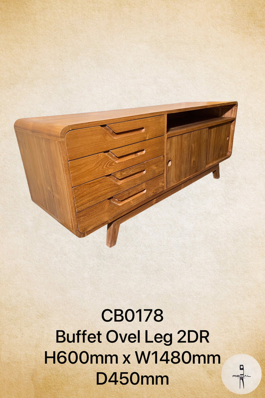 Buffet Oval Leg 2 Dr