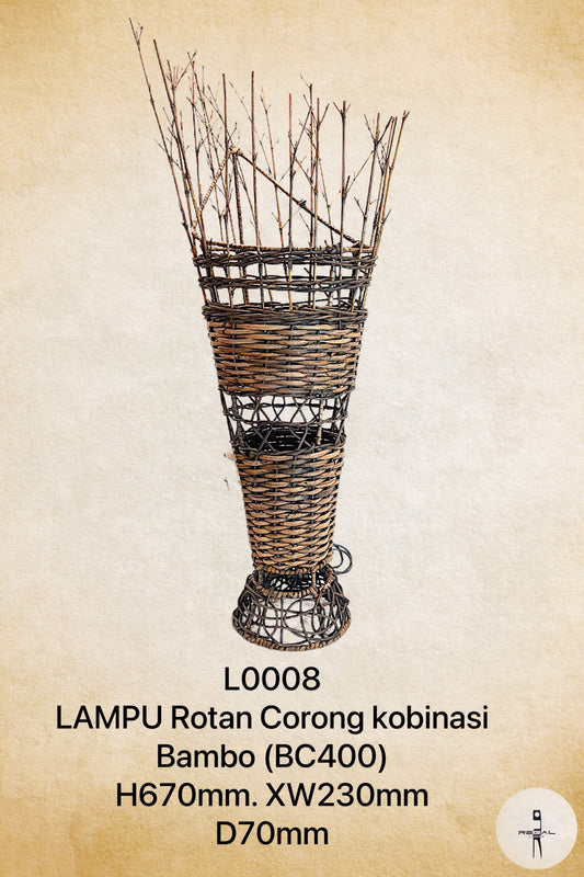 Lampu Rotan Corong Kobined
