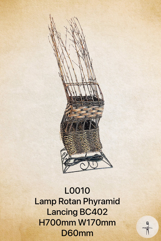 Lamp Rotan Phyramid Lancing
