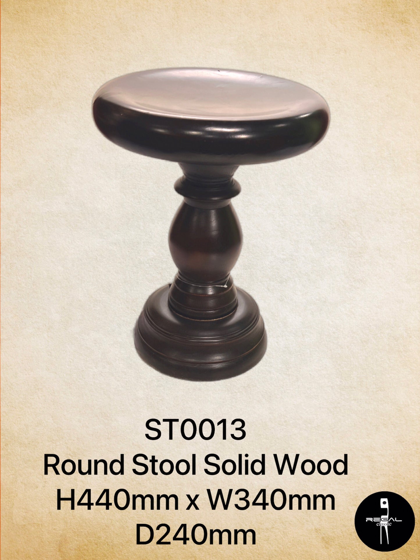 Round Stool Soild Wood
