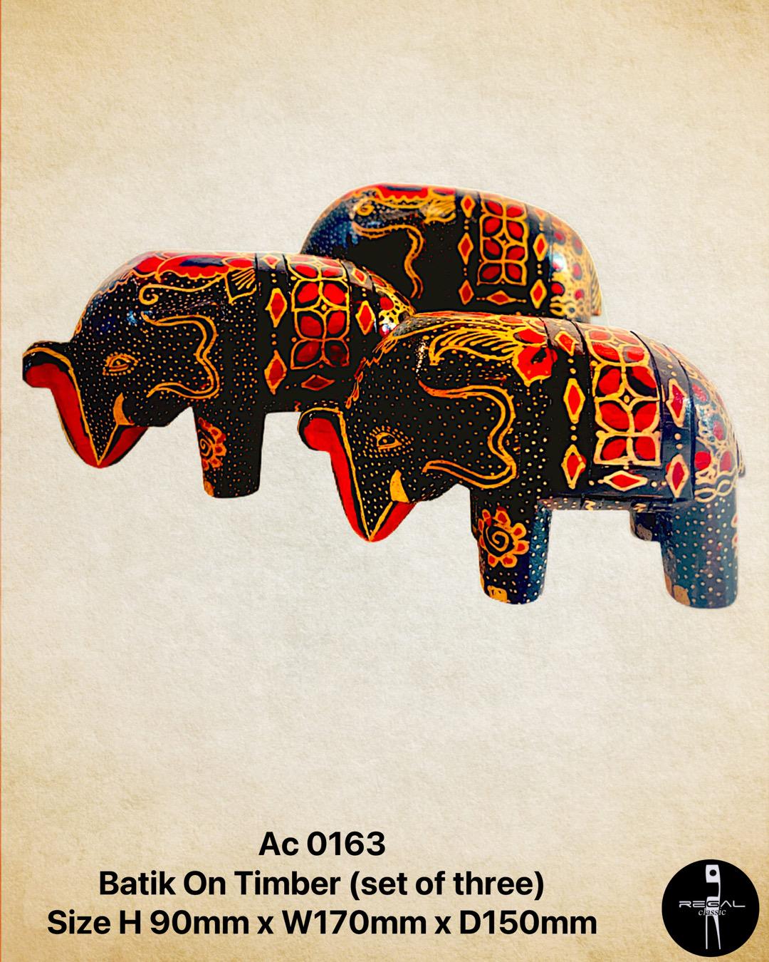 Batik On Timber (set of three ) 2