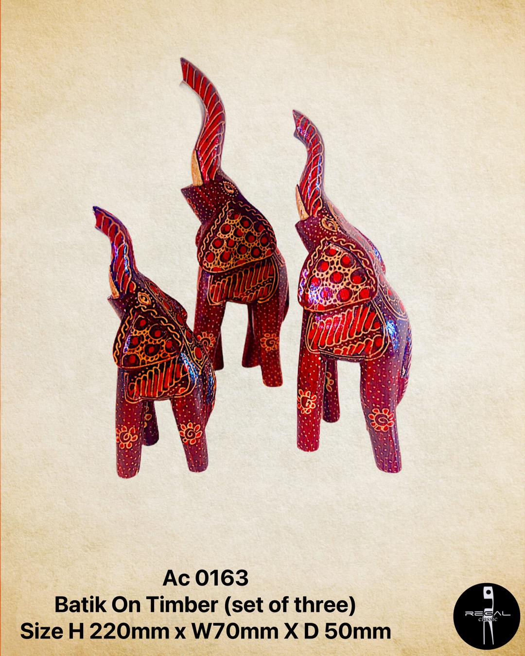 Batik On Timber (set of three)